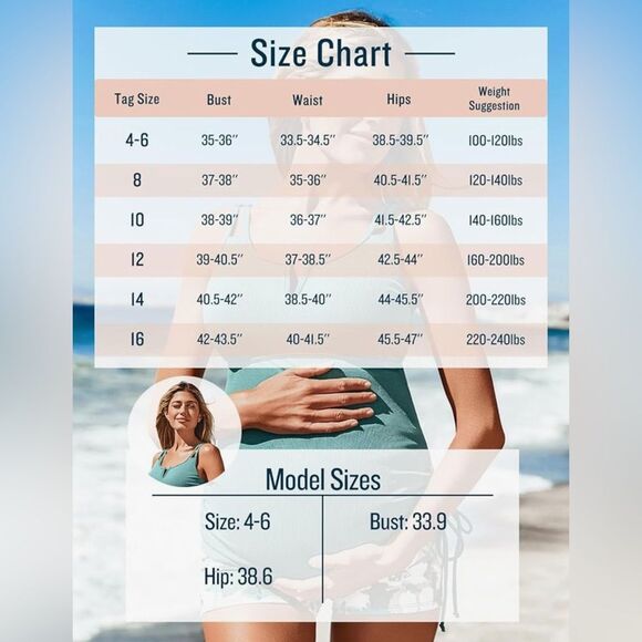 Summer Mae Ribbed Maternity Two-Piece Swimsuit Tankini Silhouette Bloom 8 NWT - Picture 12 of 14